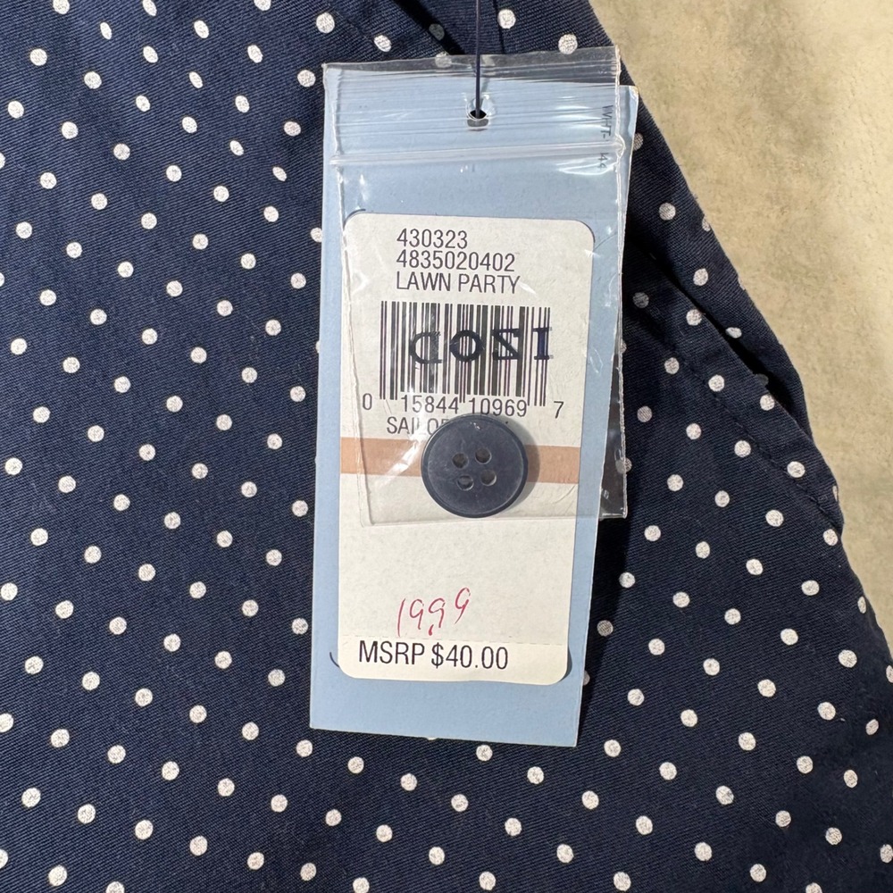 IZOD Womens Navy Blue Polka Dot Walking Shorts Size 12 NWT Lawn Party Bermuda - Picture 3 of 8